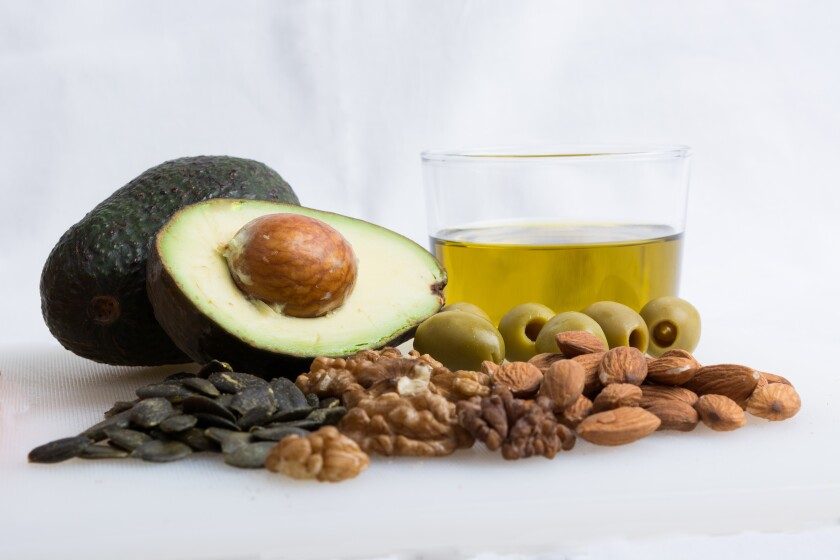 avocados, nuts, seeds, and olive oil.